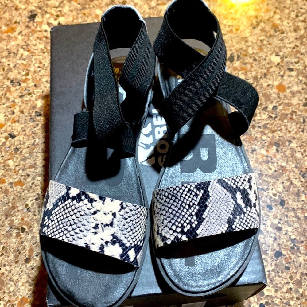 Sorel Ella II Sandal Black/Noir size 8.5